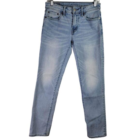 American Eagle Jeans AE Flex Men's Slim Straight 28X32 Light Wash Zip 28 - Picture 2 of 10